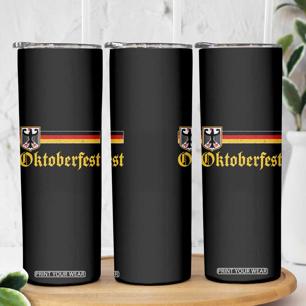 Oktoberfest German Bundesadler Coat of Arms Skinny Tumbler Bavarian Drinking Festival