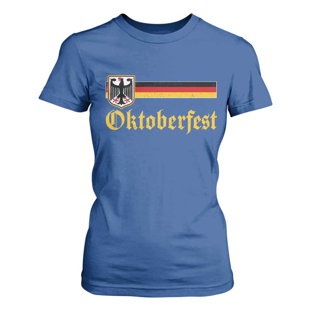Oktoberfest German Bundesadler Coat of Arms T Shirt For Women Bavarian Drinking Festival