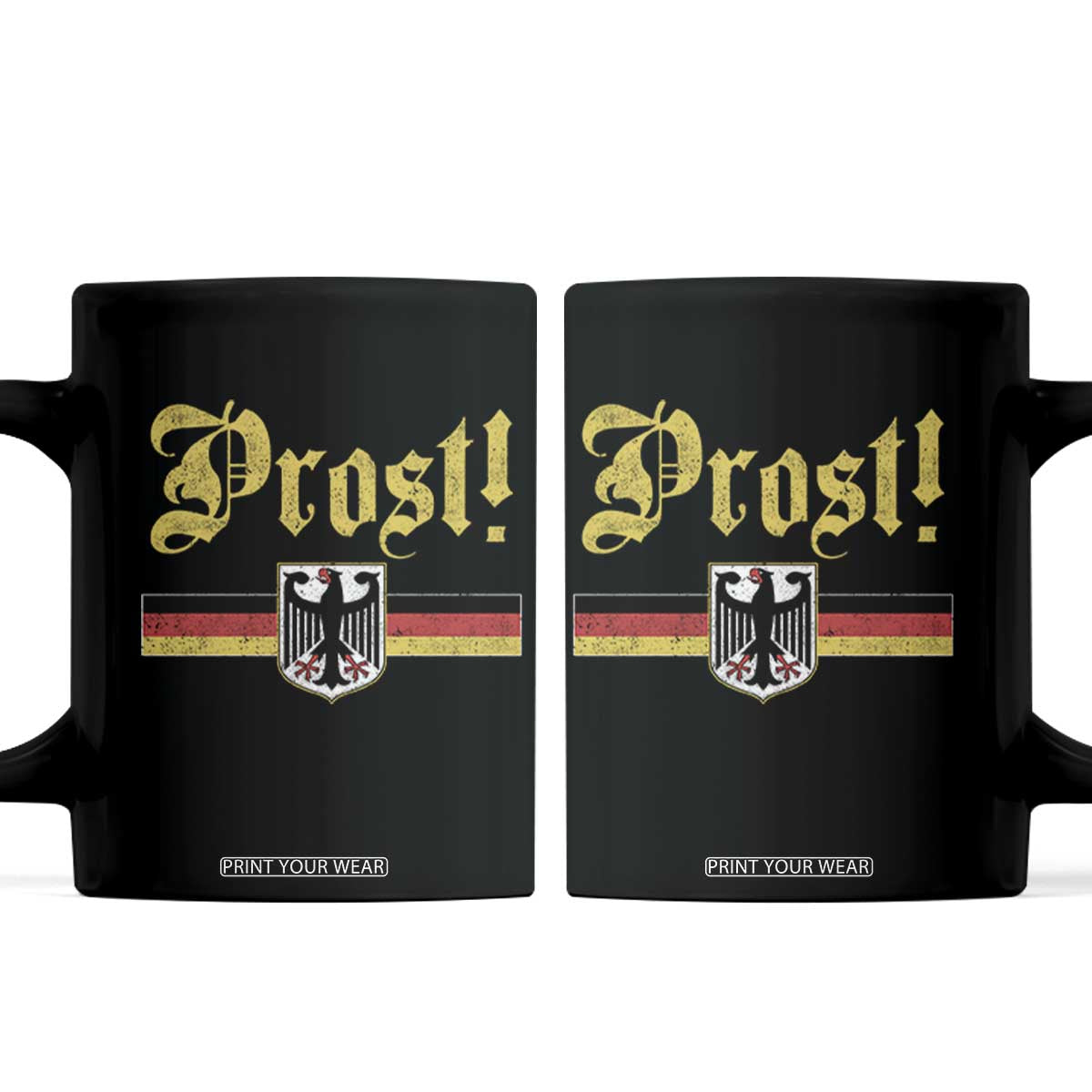Prost Oktoberfest Beer Drinking Coffee Mug German Flag Bundesadler Coat of Arms