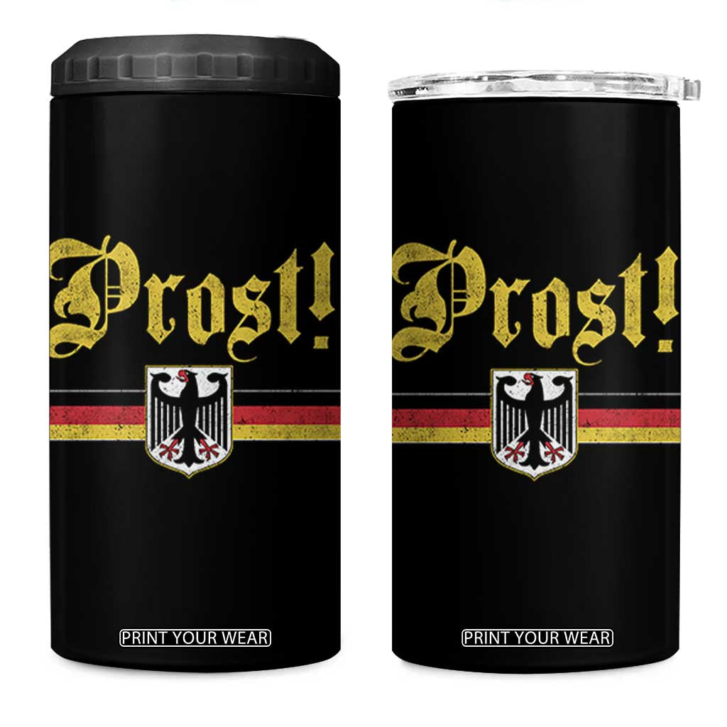 Prost Oktoberfest Beer Drinking 4 in 1 Can Cooler Tumbler German Flag Bundesadler Coat of Arms