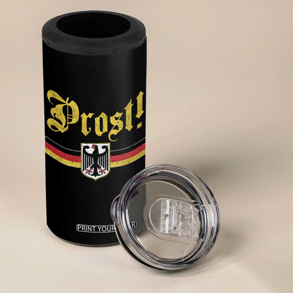 Prost Oktoberfest Beer Drinking 4 in 1 Can Cooler Tumbler German Flag Bundesadler Coat of Arms