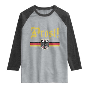 Prost Oktoberfest Beer Drinking Raglan Shirt German Flag Bundesadler Coat of Arms