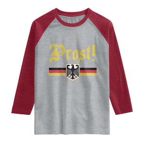 Prost Oktoberfest Beer Drinking Raglan Shirt German Flag Bundesadler Coat of Arms