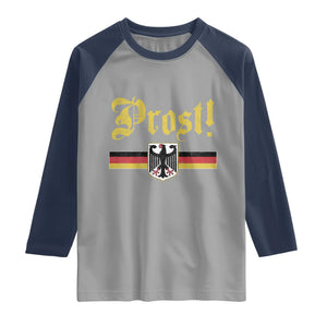 Prost Oktoberfest Beer Drinking Raglan Shirt German Flag Bundesadler Coat of Arms