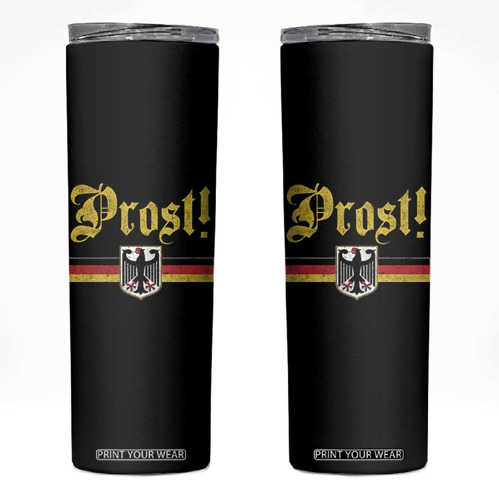 Prost Oktoberfest Beer Drinking Skinny Tumbler German Flag Bundesadler Coat of Arms