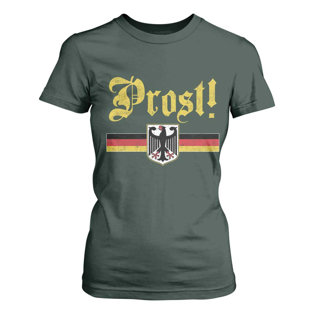 Prost Oktoberfest Beer Drinking T Shirt For Women German Flag Bundesadler Coat of Arms