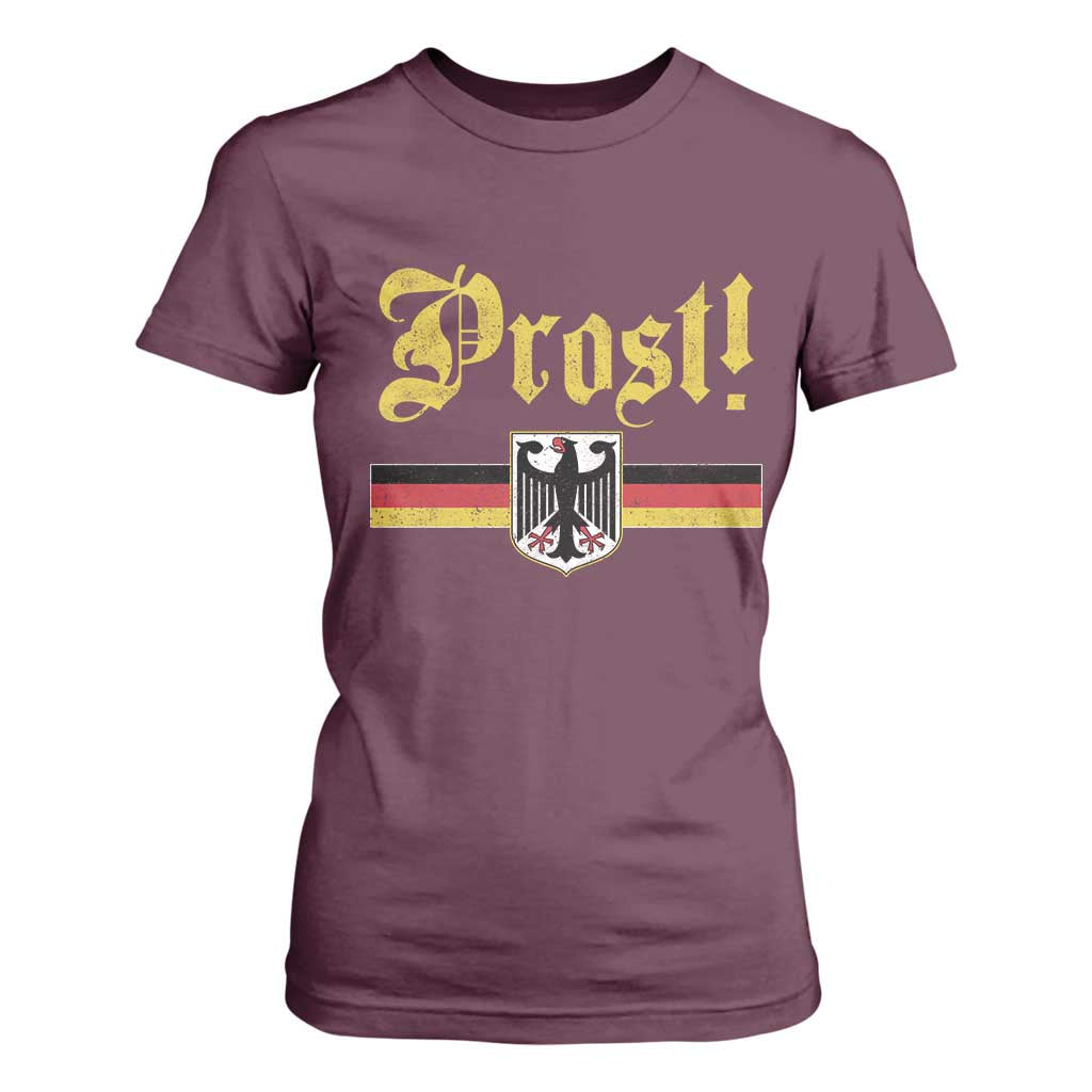 Prost Oktoberfest Beer Drinking T Shirt For Women German Flag Bundesadler Coat of Arms