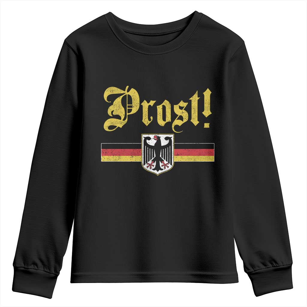 Prost Oktoberfest Beer Drinking Youth Sweatshirt German Flag Bundesadler Coat of Arms
