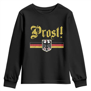 Prost Oktoberfest Beer Drinking Youth Sweatshirt German Flag Bundesadler Coat of Arms