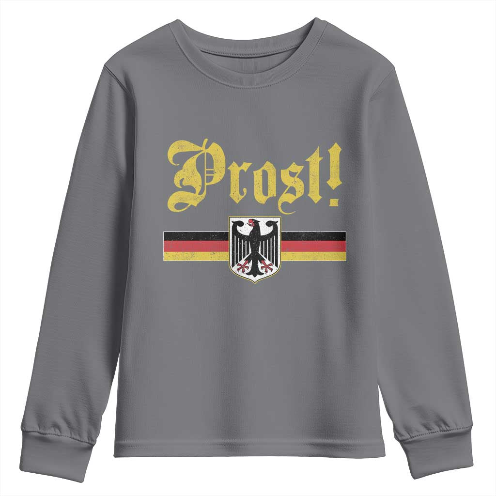 Prost Oktoberfest Beer Drinking Youth Sweatshirt German Flag Bundesadler Coat of Arms