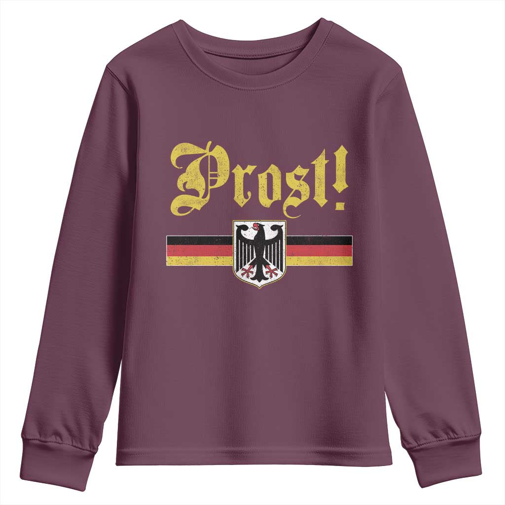 Prost Oktoberfest Beer Drinking Youth Sweatshirt German Flag Bundesadler Coat of Arms