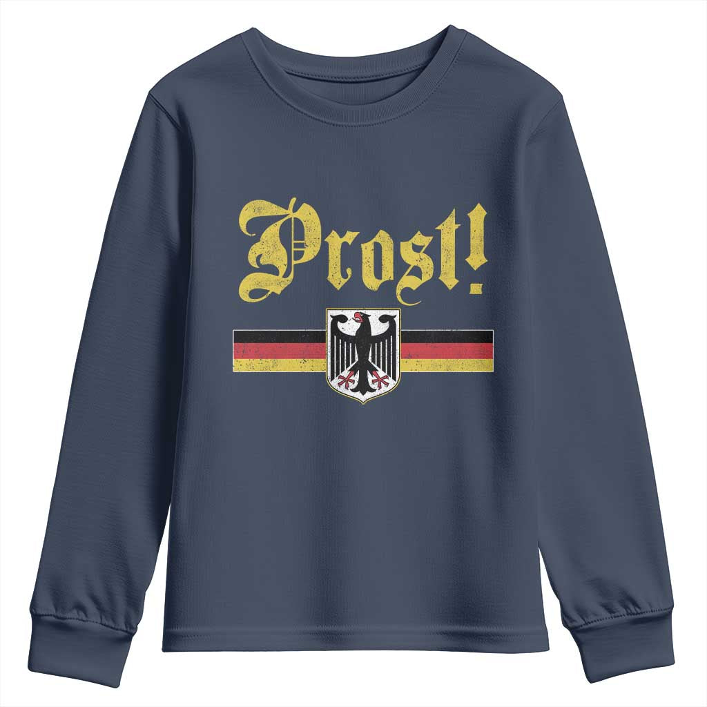 Prost Oktoberfest Beer Drinking Youth Sweatshirt German Flag Bundesadler Coat of Arms