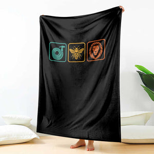 Hose Bee Lion Icons Funny Meme Retro Throw Blanket