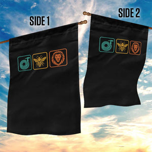 Hose Bee Lion Icons Funny Meme Retro Garden Flag