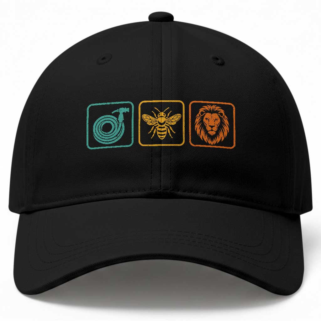 Hose Bee Lion Icons Funny Meme Retro Baseball Cap TS11 Print Your Wear