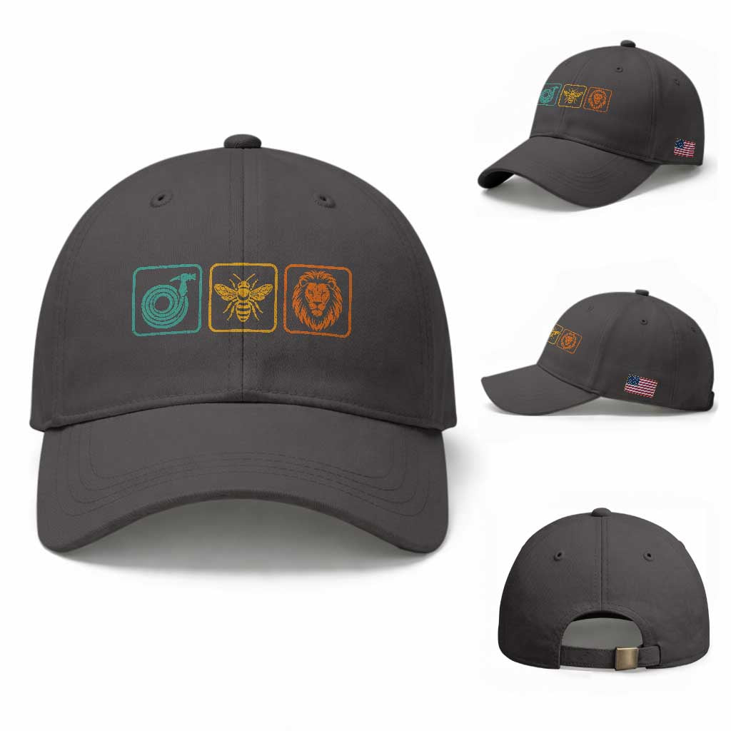 Hose Bee Lion Icons Funny Meme Retro Baseball Cap