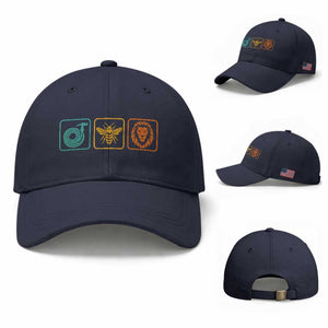 Hose Bee Lion Icons Funny Meme Retro Baseball Cap