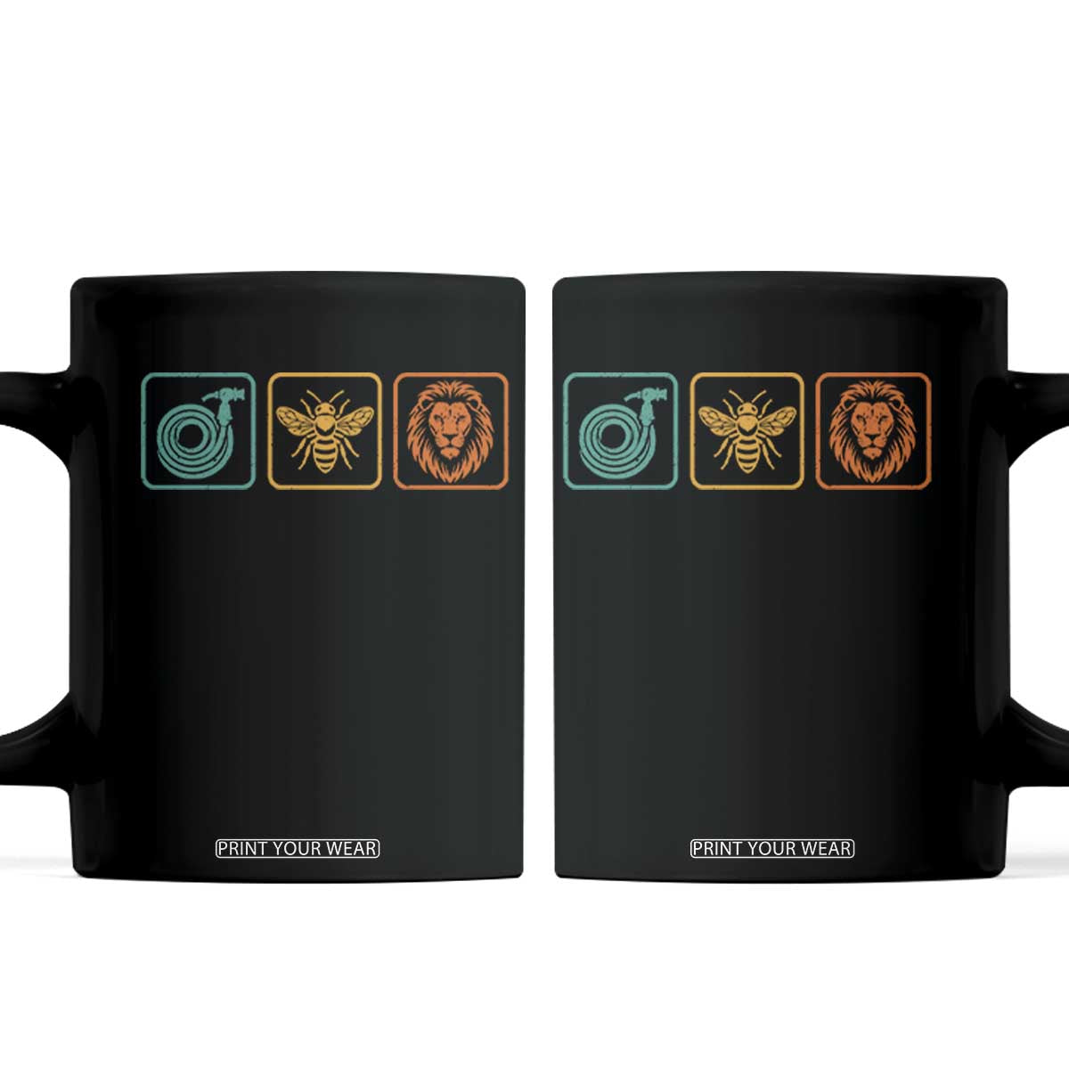 Hose Bee Lion Icons Funny Meme Retro Coffee Mug TS11 Black Print Your Wear