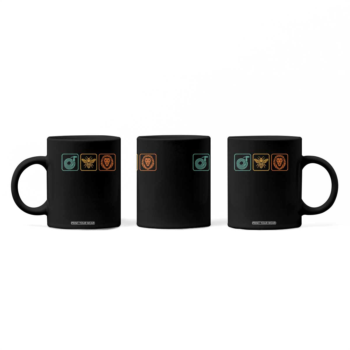 Hose Bee Lion Icons Funny Meme Retro Coffee Mug