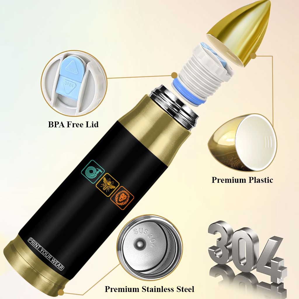 Hose Bee Lion Icons Funny Meme Retro Bullet Tumbler