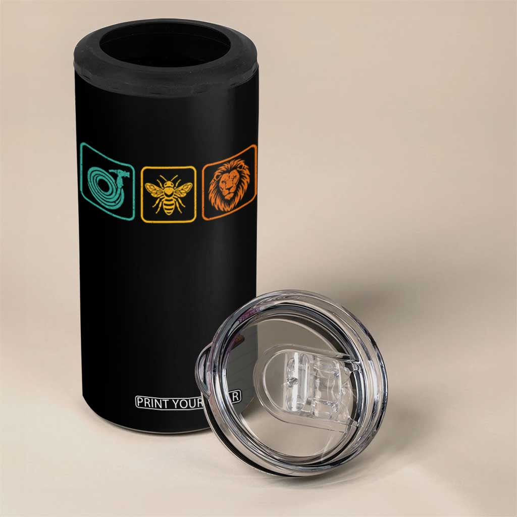 Hose Bee Lion Icons Funny Meme Retro 4 in 1 Can Cooler Tumbler