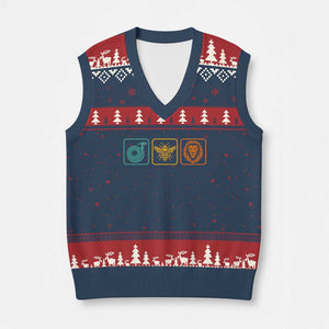 Hose Bee Lion Icons Funny Meme Retro V-Neck Knit Sweater Vest