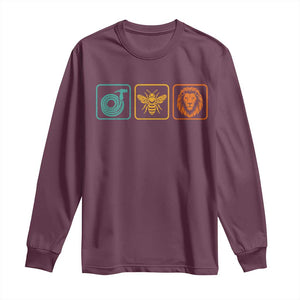 Hose Bee Lion Icons Funny Meme Retro Long Sleeve Shirt