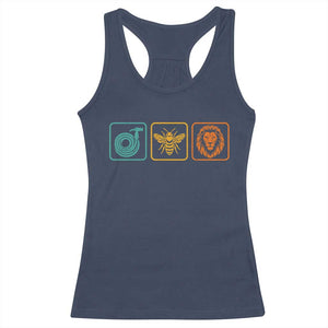 Hose Bee Lion Icons Funny Meme Retro Racerback Tank Top