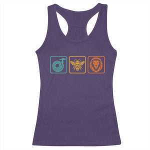 Hose Bee Lion Icons Funny Meme Retro Racerback Tank Top