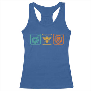 Hose Bee Lion Icons Funny Meme Retro Racerback Tank Top