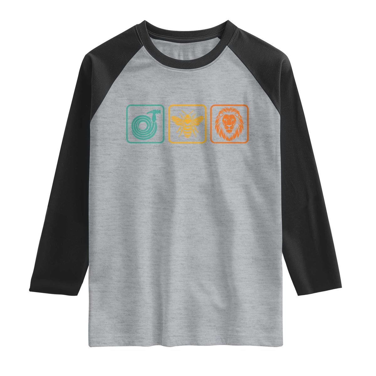 Hose Bee Lion Icons Funny Meme Retro Raglan Shirt