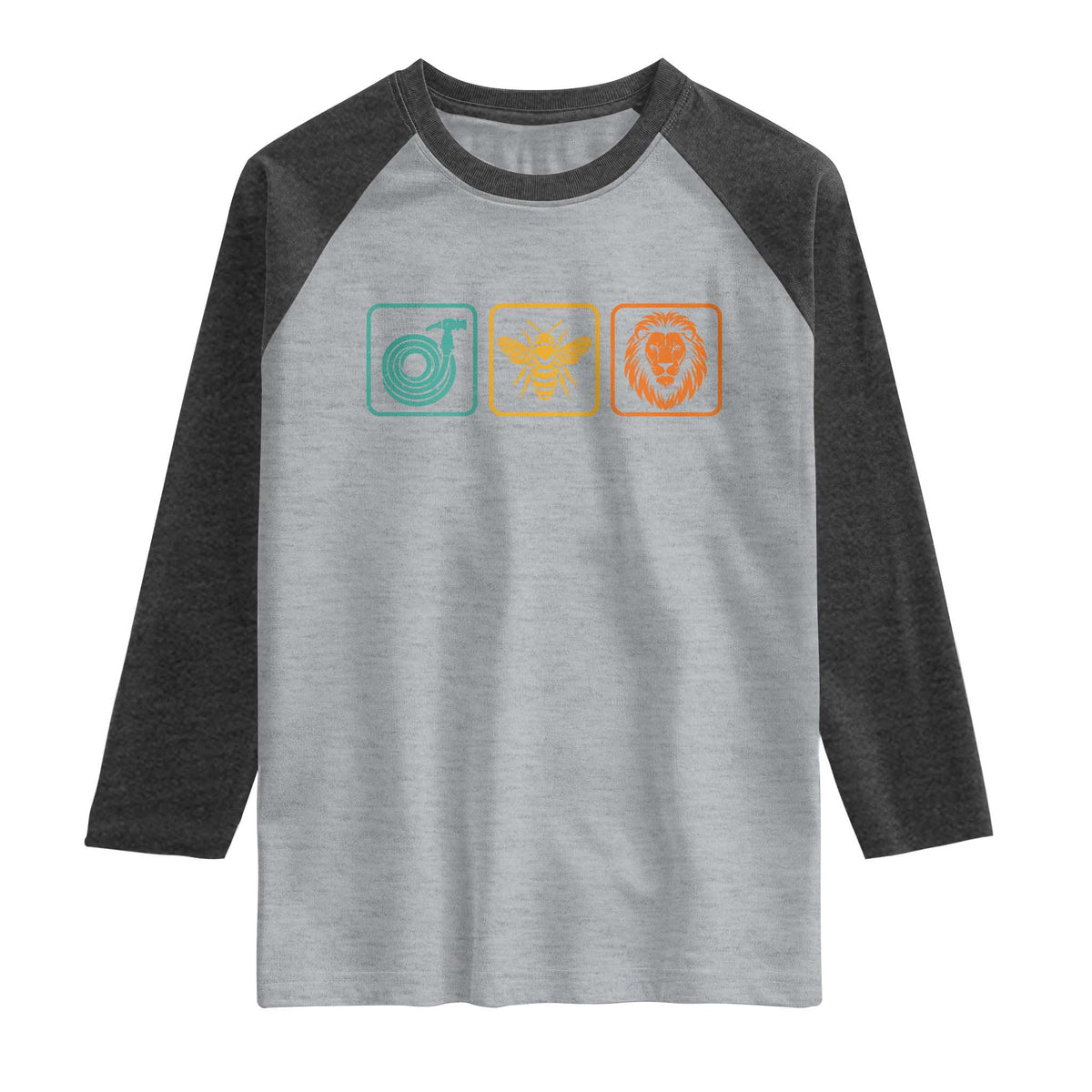 Hose Bee Lion Icons Funny Meme Retro Raglan Shirt