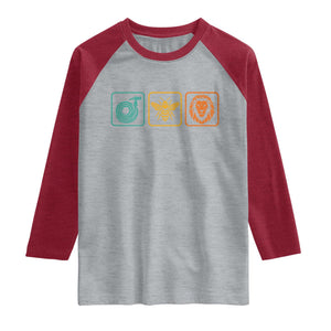Hose Bee Lion Icons Funny Meme Retro Raglan Shirt