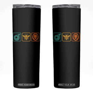 Hose Bee Lion Icons Funny Meme Retro Skinny Tumbler