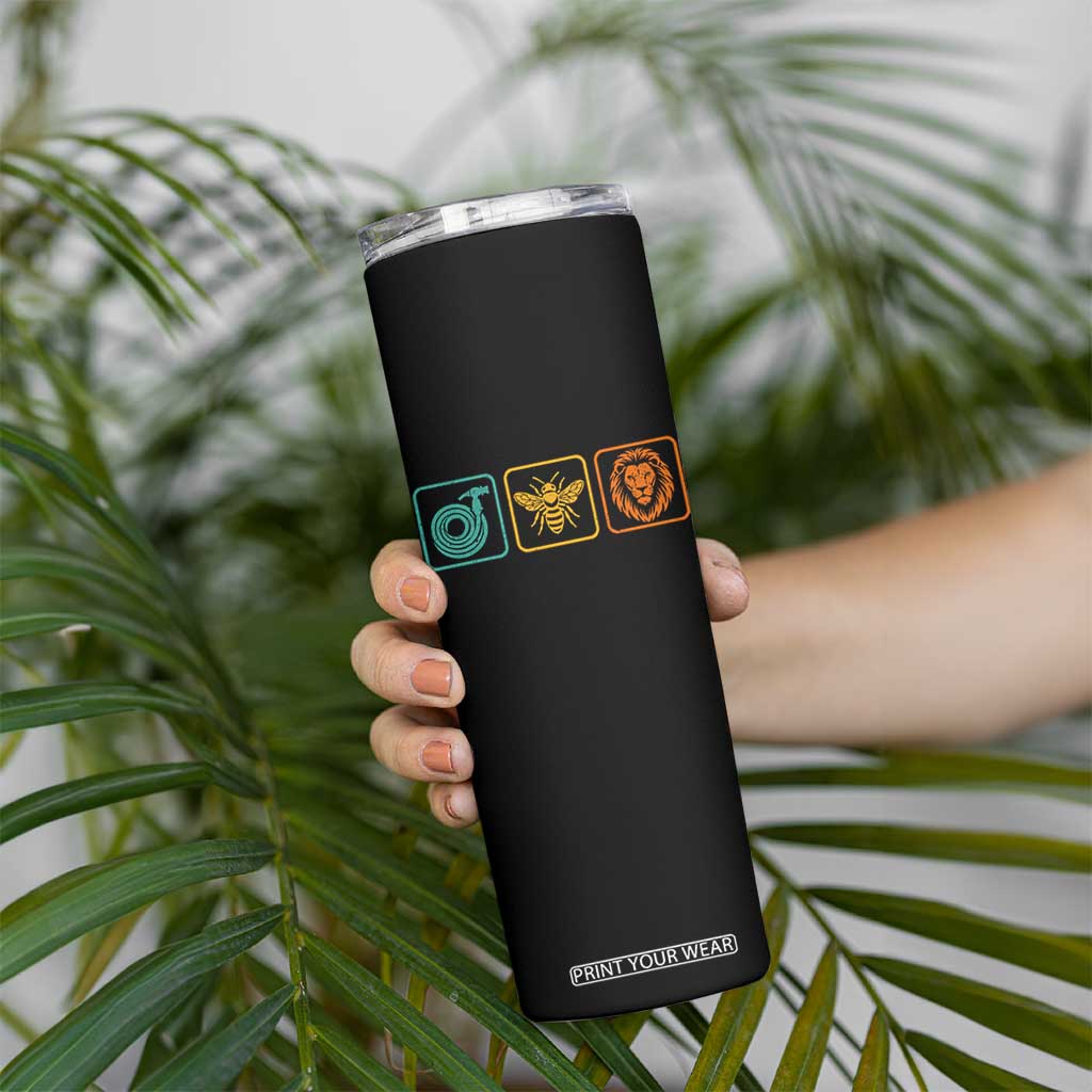 Hose Bee Lion Icons Funny Meme Retro Skinny Tumbler