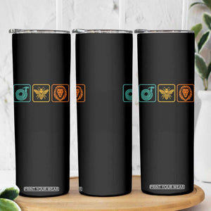 Hose Bee Lion Icons Funny Meme Retro Skinny Tumbler