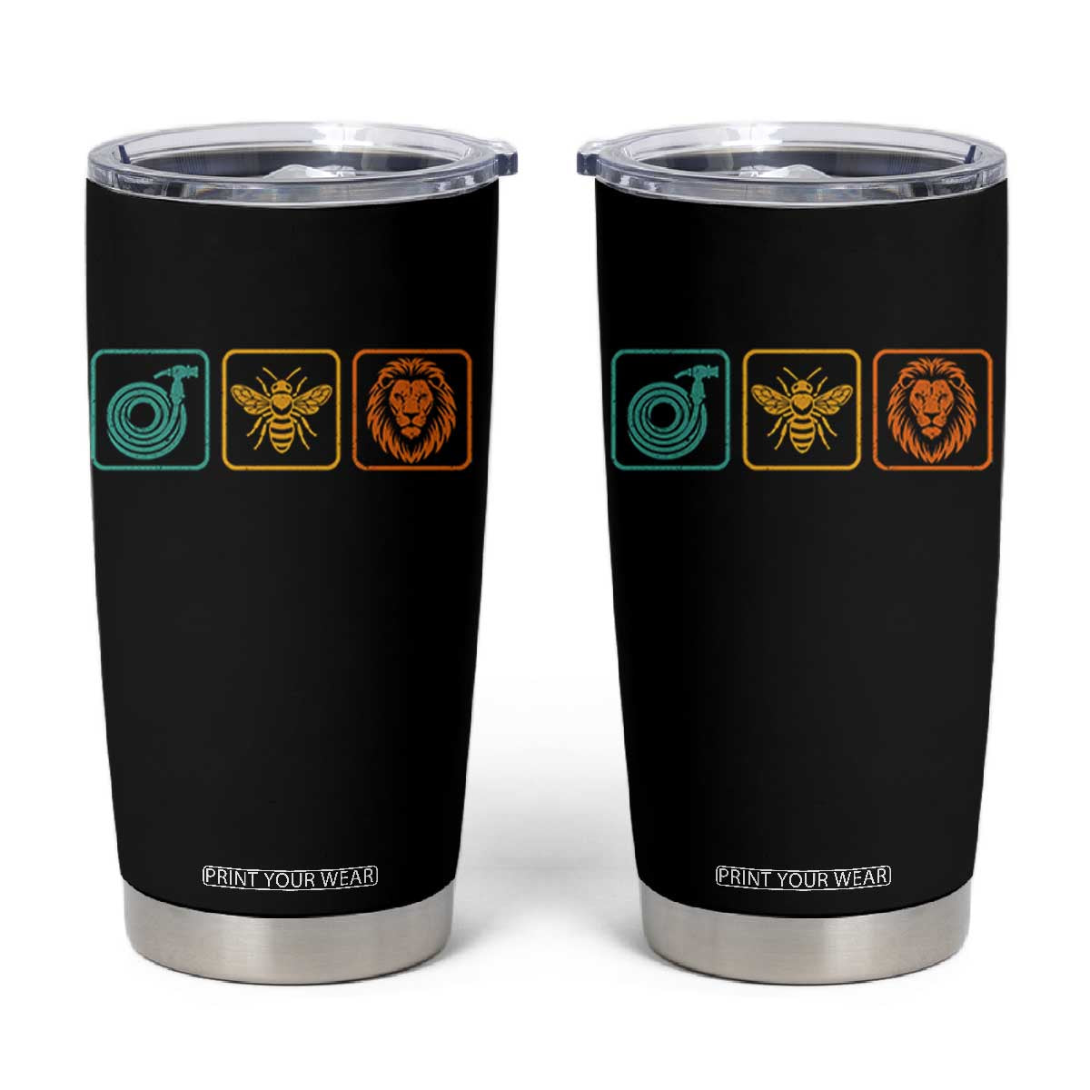 Hose Bee Lion Icons Funny Meme Retro Tumbler Cup