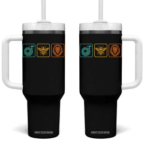 Hose Bee Lion Icons Funny Meme Retro Tumbler With Handle