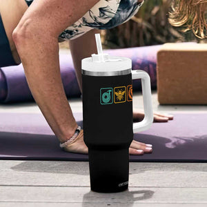 Hose Bee Lion Icons Funny Meme Retro Tumbler With Handle