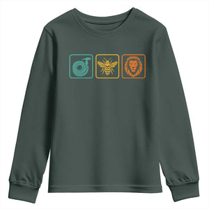 Hose Bee Lion Icons Funny Meme Retro Youth Sweatshirt