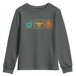 Hose Bee Lion Icons Funny Meme Retro Youth Sweatshirt