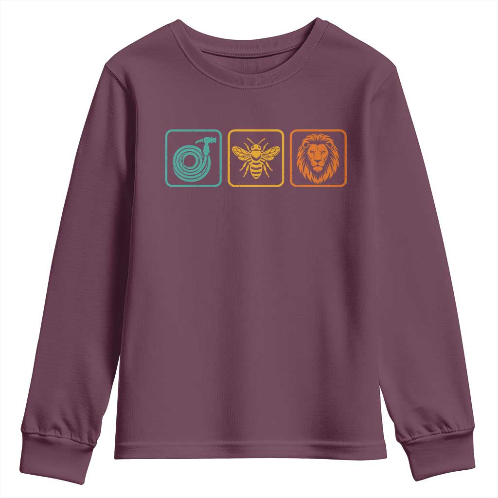 Hose Bee Lion Icons Funny Meme Retro Youth Sweatshirt