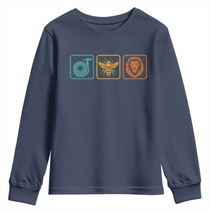 Hose Bee Lion Icons Funny Meme Retro Youth Sweatshirt