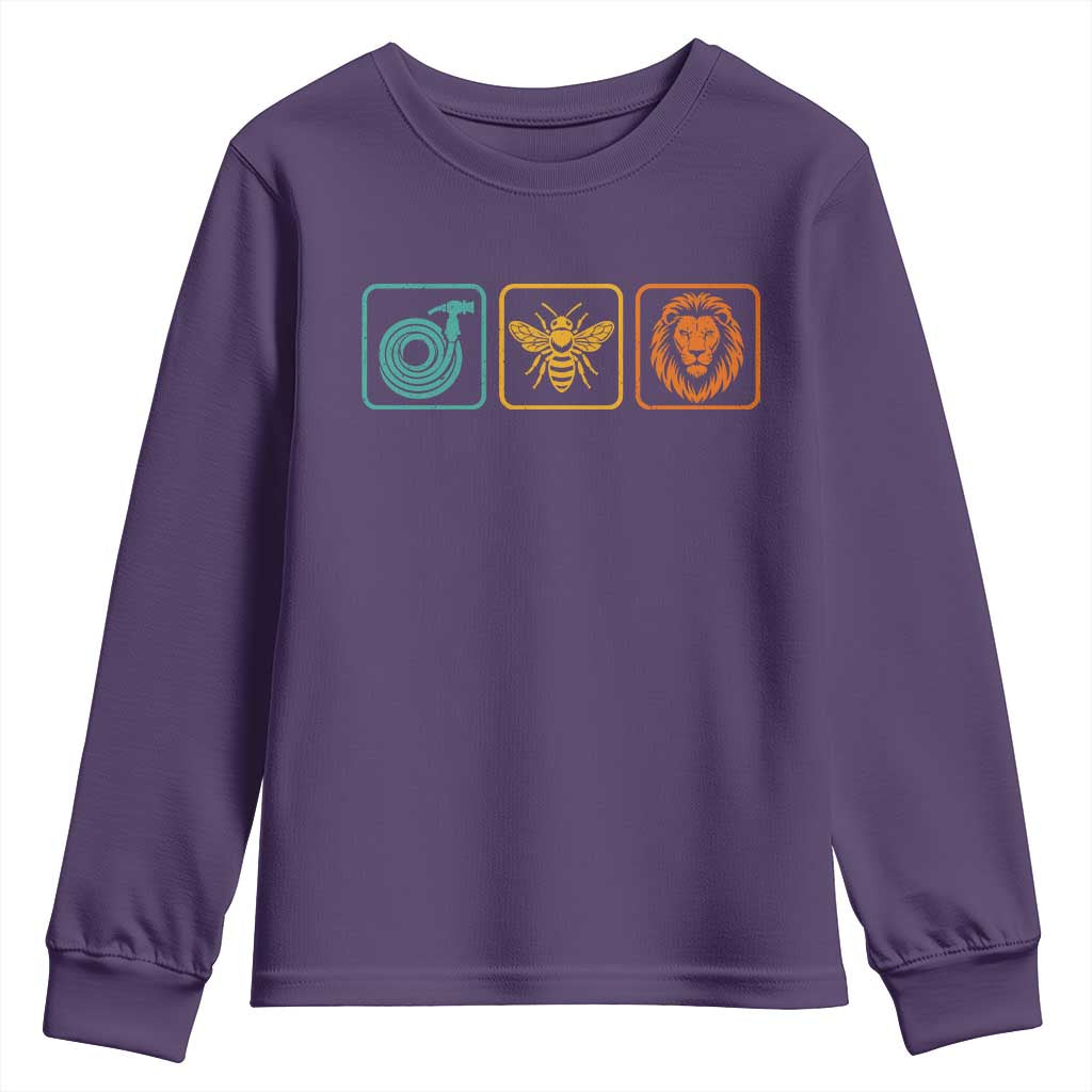 Hose Bee Lion Icons Funny Meme Retro Youth Sweatshirt