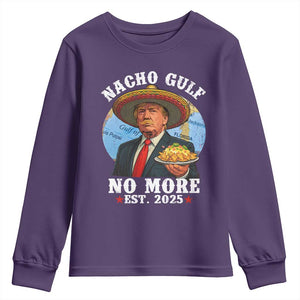 Funny Trump Nacho Gulf No More Youth Sweatshirt Political Satire TS11 Purple Print Your Wear