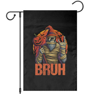 Funny Halloween Bigfoot Garden Flag Bruh Spooky Mummy Sasquatch Jack O Lantern TS11 Black Print Your Wear