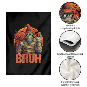 Funny Halloween Bigfoot Garden Flag Bruh Spooky Mummy Sasquatch Jack O Lantern TS11 Print Your Wear