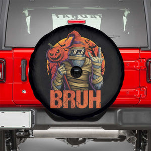 Funny Halloween Bigfoot Spare Tire Cover Bruh Spooky Mummy Sasquatch Jack O Lantern TS11 Black Print Your Wear