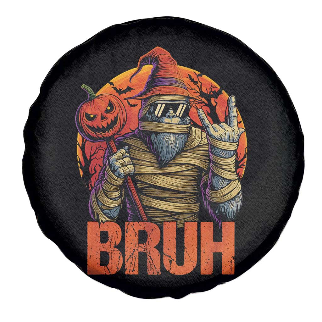 Funny Halloween Bigfoot Spare Tire Cover Bruh Spooky Mummy Sasquatch Jack O Lantern TS11 Print Your Wear