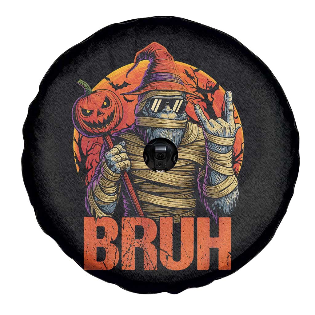 Funny Halloween Bigfoot Spare Tire Cover Bruh Spooky Mummy Sasquatch Jack O Lantern TS11 Print Your Wear